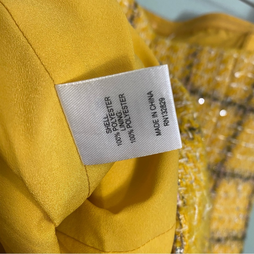 Assignment Cady Mini Dress Yellow Plaid‎ Small Strapless - Picture 10 of 10